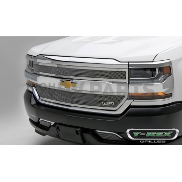 T-Rex Truck Products Grille Insert - Mesh Rectangular Polished Stainless Steel - 54128