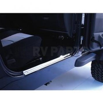 Rugged Ridge Door Sill Protector - Stainless Steel Silver Set Of 2 - 1111903