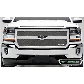 T-Rex Truck Products Grille Insert - Mesh Rectangular Polished Stainless Steel - 54131