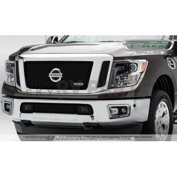 T-Rex Truck Products Grille Insert - Mesh Trapezoid Black Powder Coated Steel - 51785
