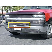 T-Rex Truck Products Bumper Grille Insert Horizontal Bar Polished Silver Billet Aluminum - 25076