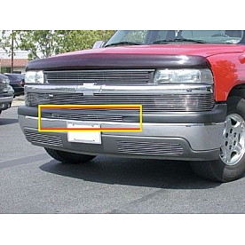 T-Rex Truck Products Bumper Grille Insert Horizontal Bar Polished Silver Billet Aluminum - 25076