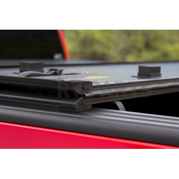 Leer Tonneau Cover Hard Folding Black Matte Powder Coated Aluminum - 132834-2