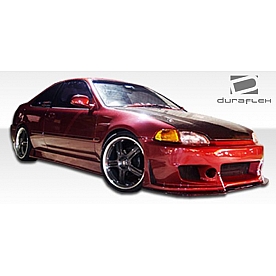 Extreme Dimensions Side Skirt - Primered Fiberglass Reinforced Plastic Black Set of 2 - 105542