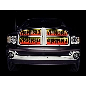 Putco Grille Insert - Red/ Orange/ Yellow/ White Painted Stainless Steel Rectangular - 89395