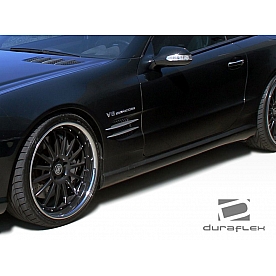Extreme Dimensions Side Skirt - Primered Fiberglass Reinforced Plastic Black Set of 2 - 107614
