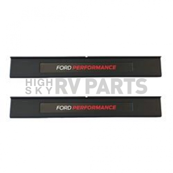 Ford Performance Door Sill Protector - ABS Plastic White Ford/ Red Performance And Black Background Matte  - M1613208A