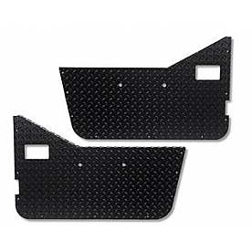 Warrior Products Door Panel Insert - Aluminum Black For OEM Lower Half Door - 90755PC