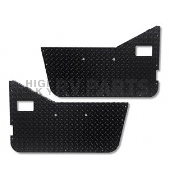 Warrior Products Door Panel Insert - Aluminum Black For OEM Lower Half Door - 90755PC