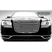 T-Rex Truck Products Grille Insert - Horizontal Bar  Black Powder Coated Bar With Polished Face Aluminum - 6214360