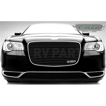 T-Rex Truck Products Grille Insert - Horizontal Bar Rectangular Black Powder Coated Aluminum - 6214361