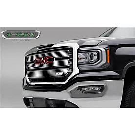 T-Rex Truck Products Grille Insert - Horizontal Bar Rectangular Polished Aluminum - 6212130