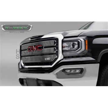 T-Rex Truck Products Grille Insert - Horizontal Bar Rectangular Polished Aluminum - 6212130