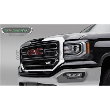 T-Rex Truck Products Grille Insert - Horizontal Bar Rectangular Black Powder Coated Aluminum - 6212131