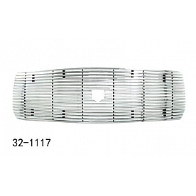 Paramount Automotive Grille Insert - Polished Aluminum 8 Millimeter Horizontal Style - 321117