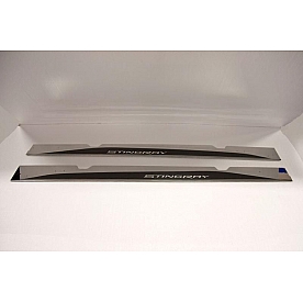American Car Craft Side Skirt -  Stainless Steel With Carbon Fiber Overlay Black - 052049