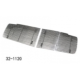 Paramount Automotive Grille Insert - Polished Aluminum 8 Millimeter Horizontal Style - 321120