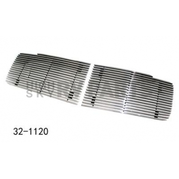 Paramount Automotive Grille Insert - Polished Aluminum 8 Millimeter Horizontal Style - 321120