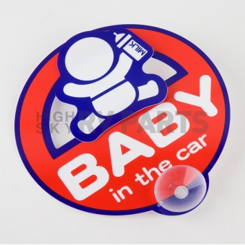 Nokya Decal - Baby In Car With Bouncing Baby Blue/ White/ Red - SEIW470-1