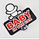 Nokya Decal - Baby In Car With Bouncing Baby Red/ White - SEIW472