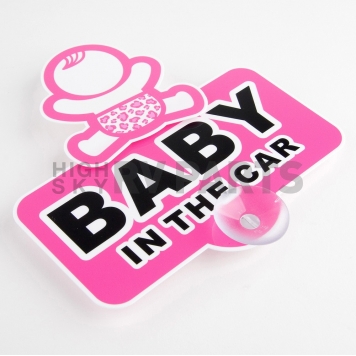 Nokya Decal - Baby In Car With Bouncing Baby Pink/ White - SEIW792-1