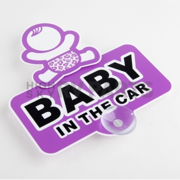Nokya Decal - Baby In Car With Bouncing Baby Purple/ White - SEIW793-1