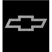 Trimbrite Decal - Chevy Bowtie - White - T9852