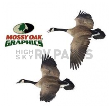 MOSSY OAK Decal - Canada Goose Flying Cutout With Mossy Oak Graphics Camouflage - 13009