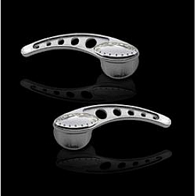 Lokar Performance Exterior Door Handle - Silver Chrome Plated Aluminum Set Of 2 - PT102