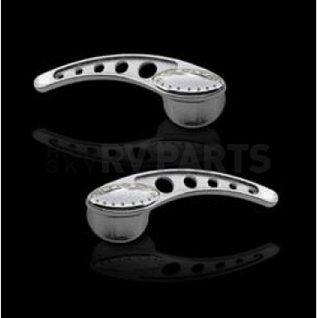 Lokar Performance Exterior Door Handle - Silver Chrome Plated Aluminum Set Of 2 - PT102