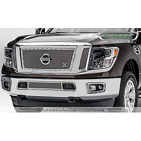 T-Rex Truck Products Grille Insert - Mesh Rectangular Polished Stainless Steel - 6717850