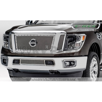 T-Rex Truck Products Grille Insert - Mesh Rectangular Polished Stainless Steel - 6717850