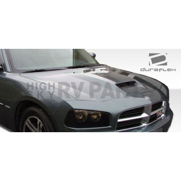 Extreme Dimensions Hood - Primered Fiberglass Black - 104773-3