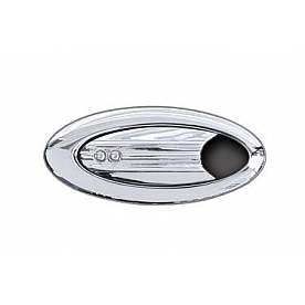 Clayton Machine Works Interior Door Handle - Ribbed Elliptical Silver Aluminum Single - EL504