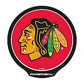 POWERDECAL Decal - Chicago Blackhawks Black Plastic 4-1/2 Inch - PWR7701