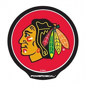 POWERDECAL Decal - Chicago Blackhawks Black Plastic 4-1/2 Inch - PWR7701