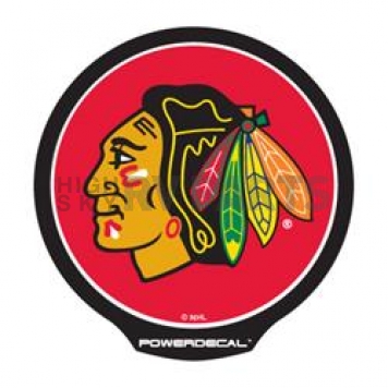 POWERDECAL Decal - Chicago Blackhawks Black Plastic 4-1/2 Inch - PWR7701