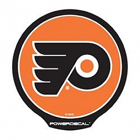 POWERDECAL Decal - Philadelphia Flyers Logo Black Plastic 4-1/2 Inch - PWR7401