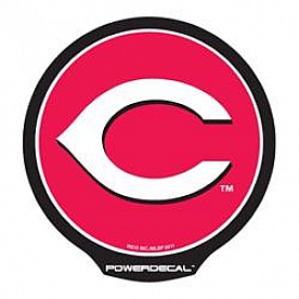 POWERDECAL Decal - Cincinnati Reds Logo Black Plastic 4-1/2 Inch - PWR5401