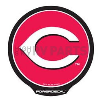 POWERDECAL Decal - Cincinnati Reds Logo Black Plastic 4-1/2 Inch - PWR5401