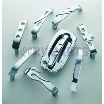 All Sales Exterior Door Handle -  Polished Aluminum Set Of 2 - 932-4