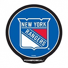 POWERDECAL Decal - New York Rangers Logo Black Plastic 4-1/2 Inch - PWR7001