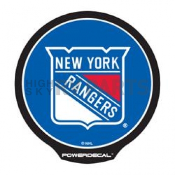 POWERDECAL Decal - New York Rangers Logo Black Plastic 4-1/2 Inch - PWR7001