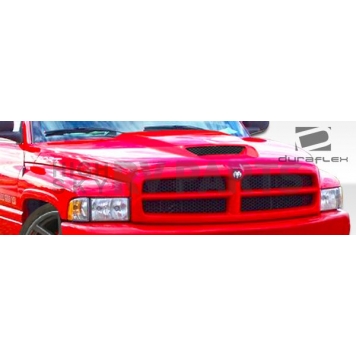 Extreme Dimensions Hood - Primered Fiberglass Black - 105996