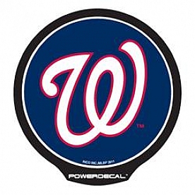 POWERDECAL Decal - Washington Nationals Logo Black Plastic 4-1/2 Inch - PWR5701