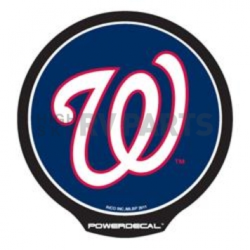 POWERDECAL Decal - Washington Nationals Logo Black Plastic 4-1/2 Inch - PWR5701