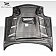 Extreme Dimensions Hood - Primered Fiberglass Black - 106139