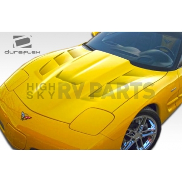 Extreme Dimensions Hood - Primered Fiberglass Black - 106139-6