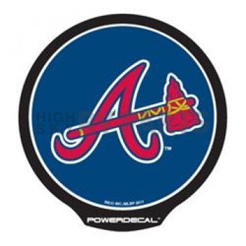 POWERDECAL Decal - Atlanta Braves Logo Black Plastic 4-1/2 Inch - PWR5201