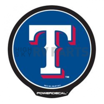 POWERDECAL Decal - Texas Rangers Logo Black Plastic 4-1/2 Inch - PWR5001